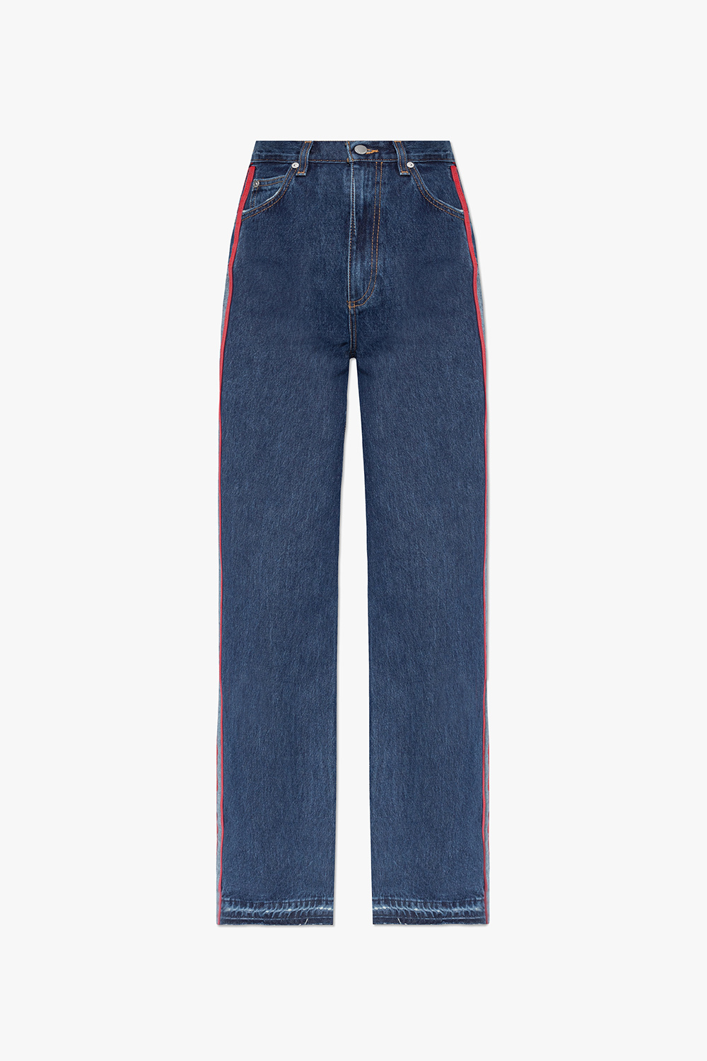 Jeans with red stripe on deals the side